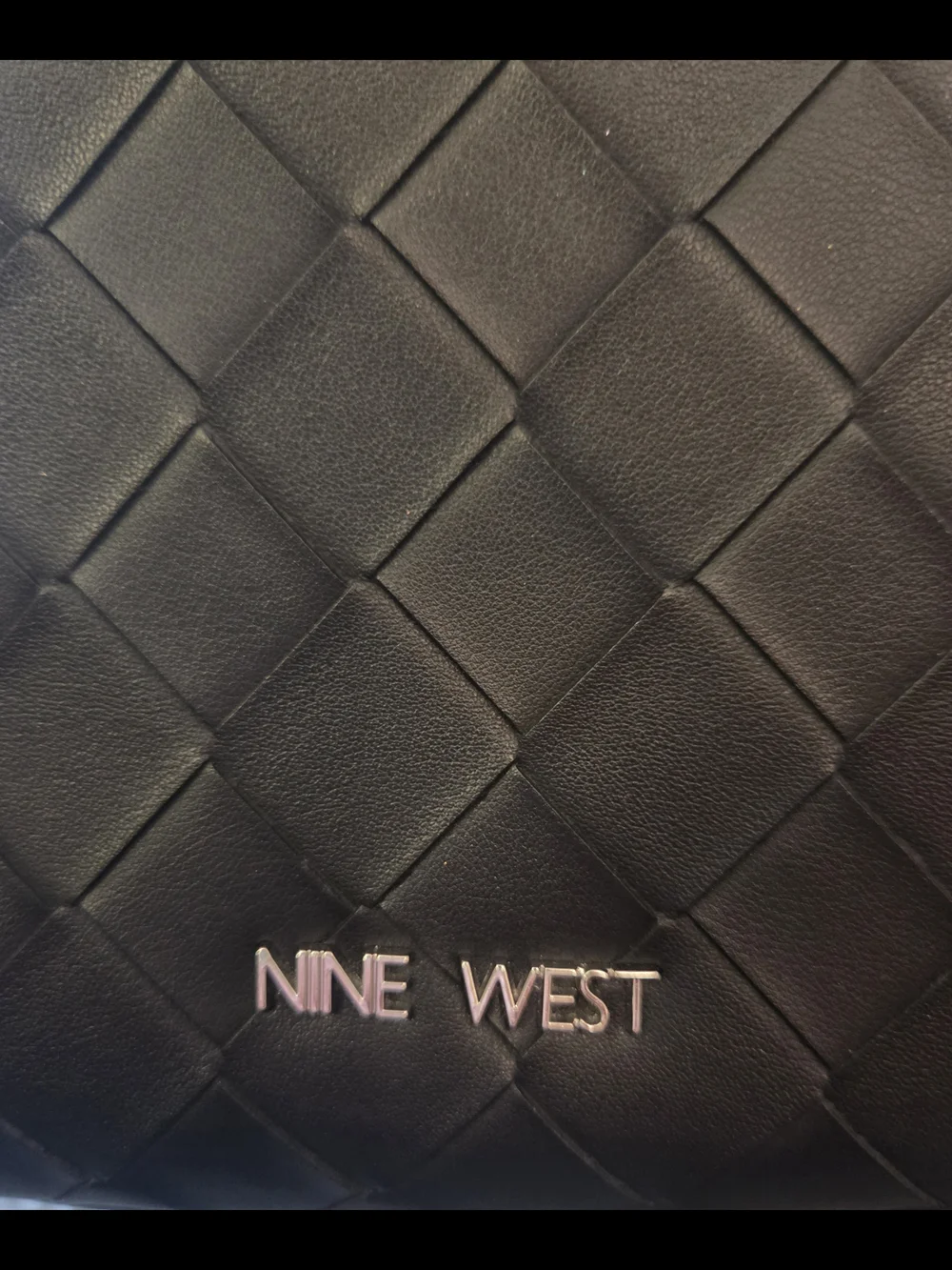 Nine West Black Woven Hobo Shoulder Bag